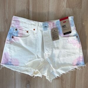 Levi's Women's Pastel Tie-Dye 501 Shorts